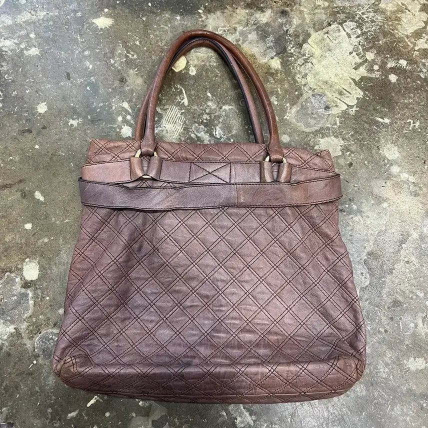 [BUNJANG] Marc Jacobs Quilted Brown Tote Bag / 마크제이콥스 토트백 가방