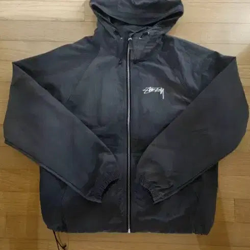 [BUNJANG] Stussy Wave Dye Beach Shell Jacket Black / 스투시 웨이브 다이 비치 쉘 자켓 블랙