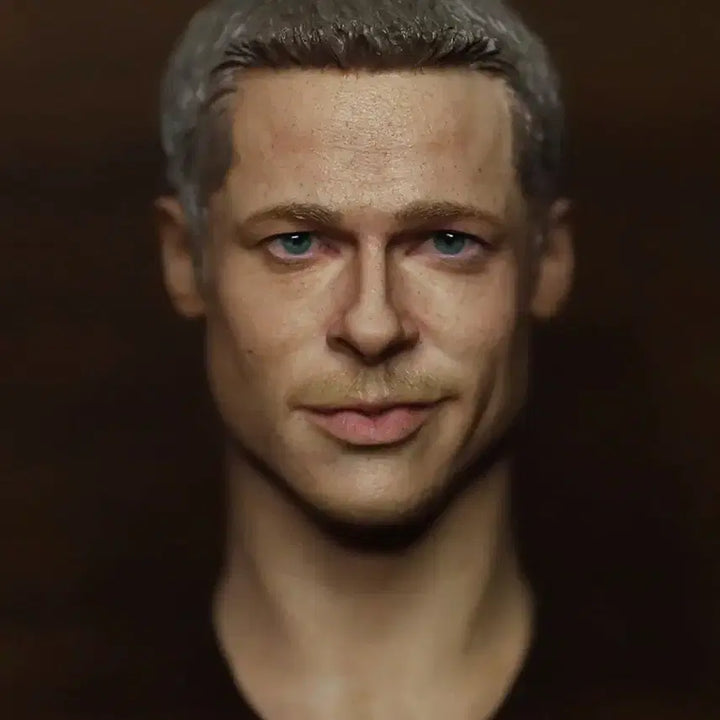 [BUNJANG] 1/6 Scale Brad Pitt Custom Head (Unpainted, Compatible with Hot Toys) / 12인치 1/6 브래드 피트 커스텀 헤드(핫토이 호환)
