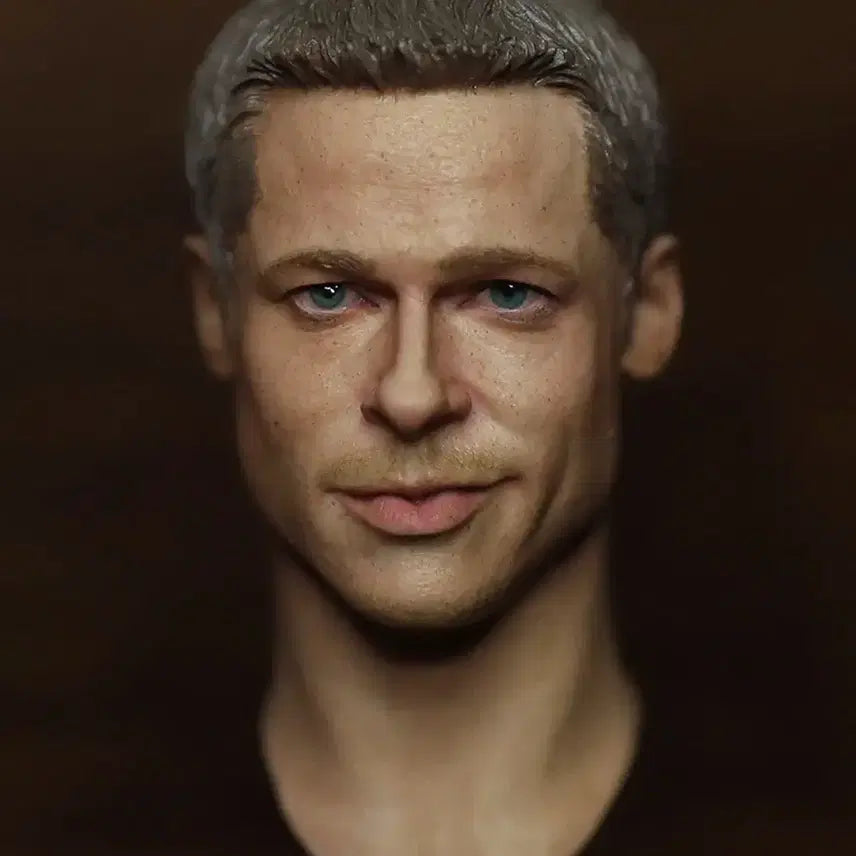 [BUNJANG] 1/6 Scale Brad Pitt Custom Head (Unpainted, Compatible with Hot Toys) / 12인치 1/6 브래드 피트 커스텀 헤드(핫토이 호환)