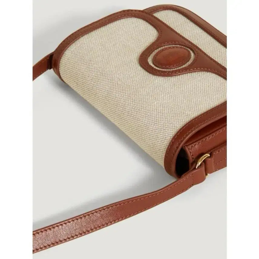 [BUNJANG] Rouje BB Bag Small Leather/Twill Handbag / Rouje 후즈 루즈 비비 가방 스몰 가죽 뚜왈 베이지 패브릭 핸드백