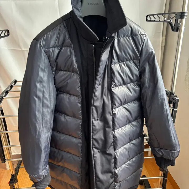 [BUNJANG] Trugen Goose Down Mac Coat Navy 95 / 트루젠 맥코트형 구스 다운 점퍼 네이비 95