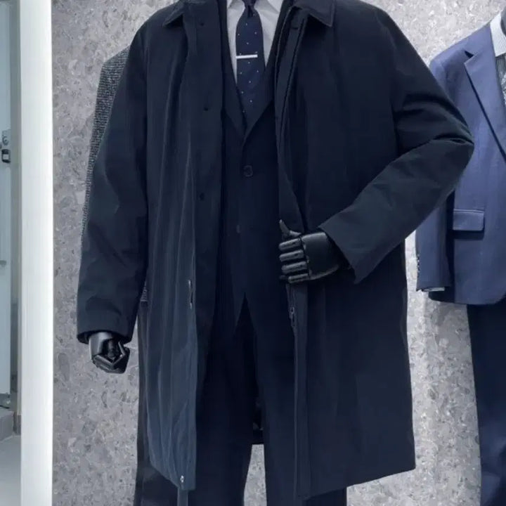 [BUNJANG] Trugen Goose Down Mac Coat Navy 95 / 트루젠 맥코트형 구스 다운 점퍼 네이비 95