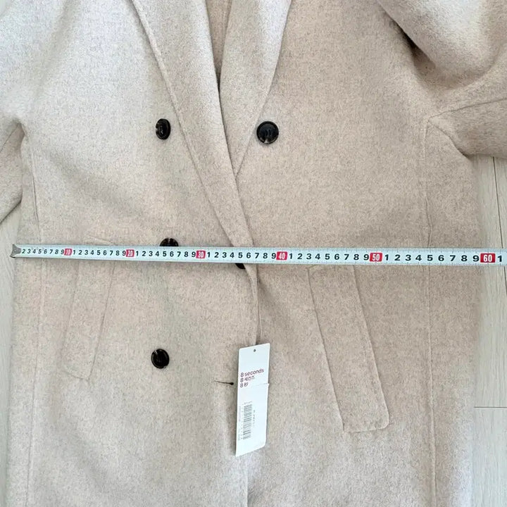 [BUNJANG] 8 Seconds Beige Handmade Long Coat / 택있는새상품)에잇세컨즈 핸드메이드 베이지 롱코트