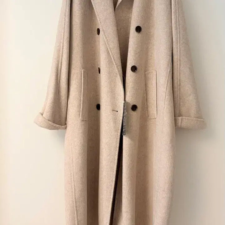 [BUNJANG] 8 Seconds Handmade Beige Long Coat / 택있는새상품)에잇세컨즈 핸드메이드 베이지 롱코트