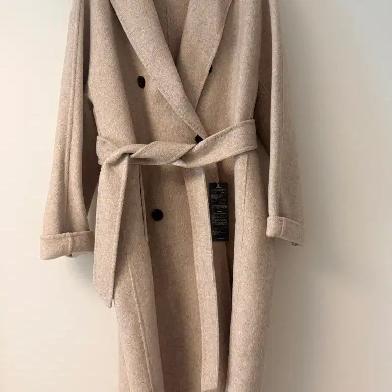 [BUNJANG] 8 Seconds Handmade Beige Long Coat / 택있는새상품)에잇세컨즈 핸드메이드 베이지 롱코트