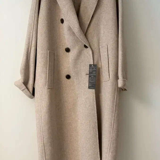 [BUNJANG] 8 Seconds Beige Handmade Long Coat / 택있는새상품)에잇세컨즈 핸드메이드 베이지 롱코트