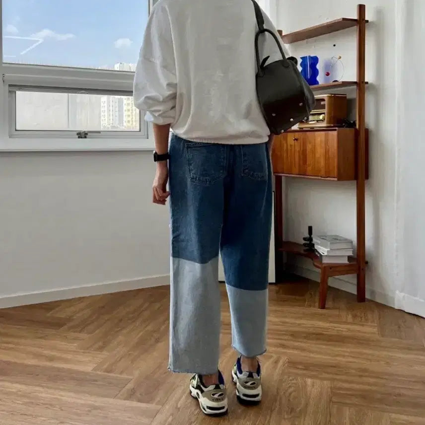 [BUNJANG] Vintage Rugby Shirt and Jeans Set / 럭비티+빈티지 청바지 세트