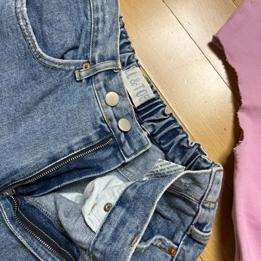 [BUNJANG] Vintage Rugby Shirt and Jeans Set / 럭비티+빈티지 청바지 세트