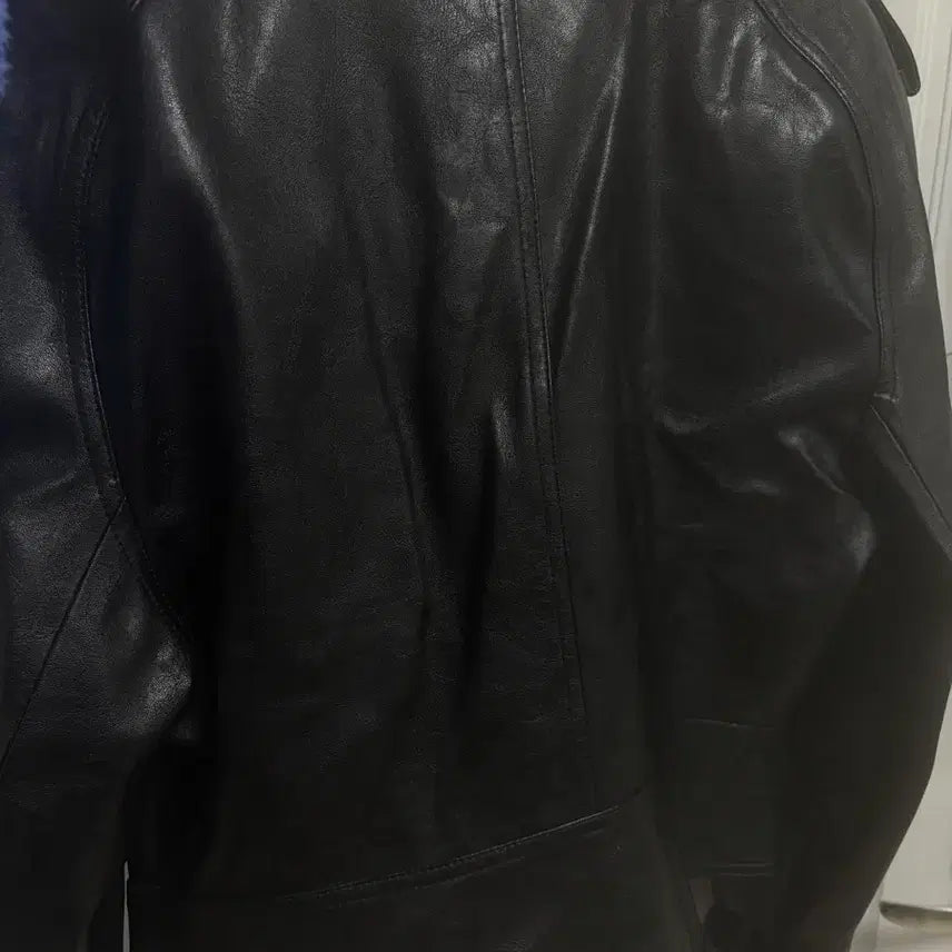 [BUNJANG] Kim Martin Black Leather Jacket / 킴마틴 블랙 레더 자켓