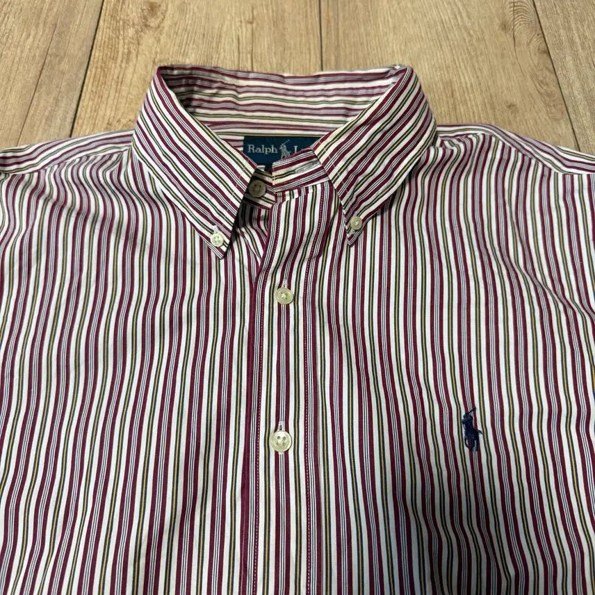 [BUNJANG] Vintage Polo Stripe Shirt XL / 빈티지_폴로 스트라이프 셔츠 (XL)
