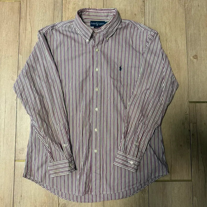 [BUNJANG] Vintage Polo Stripe Shirt XL / 빈티지_폴로 스트라이프 셔츠 (XL)