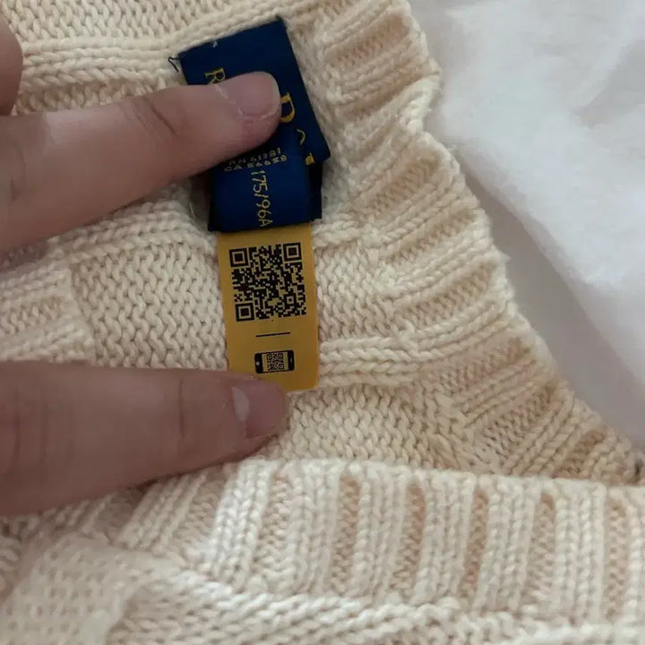 [BUNJANG] Polo Ralph Lauren Ivory Cable Knit Sweater / 폴로 랄프로렌 아이보리 꽈배기 니트