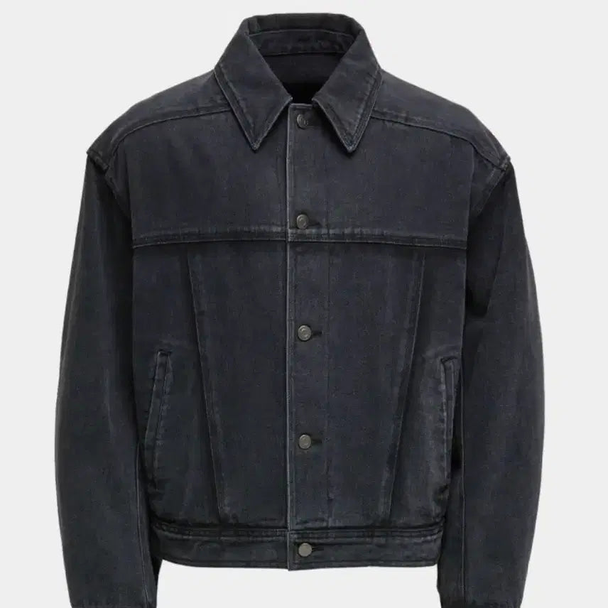 [BUNJANG] COOR Faded Washed Black Trucker Jacket / COOR 트러커 자켓 (페이디드 워싱 블랙)