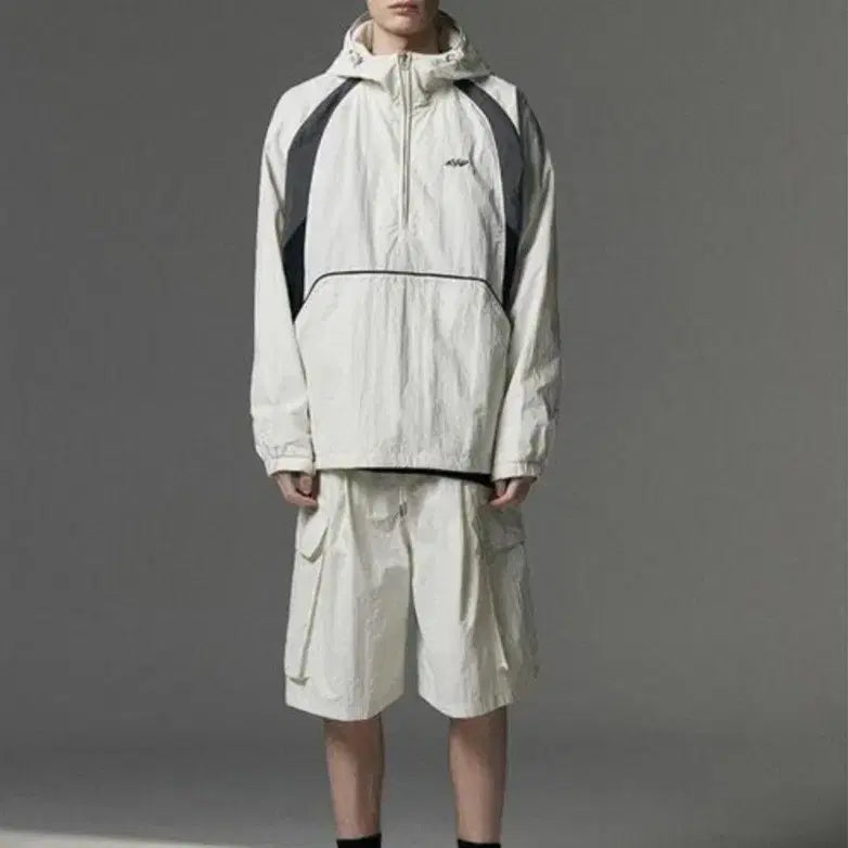 [BUNJANG] Not4nerd Anorak Windbreaker Ivory M Jacket / 낫포너드 아노락 바람막이 아이보리 M 새상품