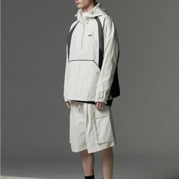 [BUNJANG] Not4nerd Anorak Windbreaker Ivory M Jacket / 낫포너드 아노락 바람막이 아이보리 M 새상품