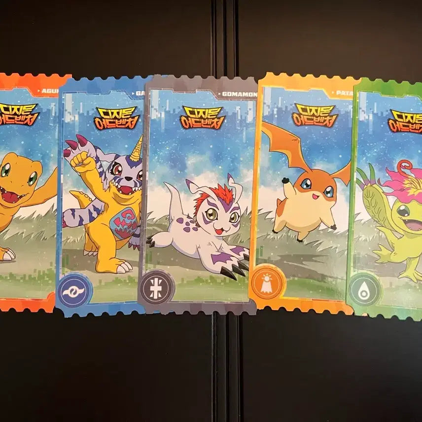 [BUNJANG] Digimon Collaboration Cafe Special Omamori Set / 디지몬 콜라보 카페 특전 오마케 세트 아구몬 파피몬 쉬라몬 팔몬 파닥몬