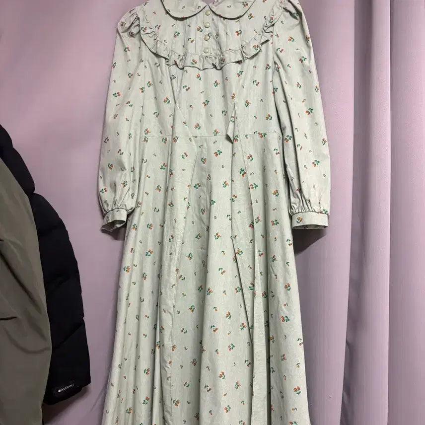 [SOLD OUT] 플라워 패턴 롱 원피스