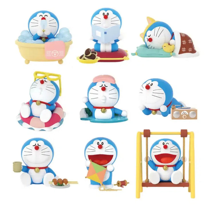 [BUNJANG] Doraemon Resting Time Sunbathing &amp; Kyapukyara Winter Bundle Set / (일괄) 도라에몽 휴식시간 일광욕&amp; 캬푸캬라 겨울