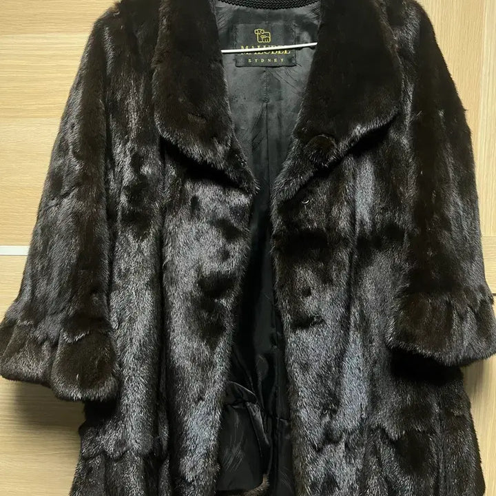 [BUNJANG] Malubel Sydney Mink Coat Black 55 / Malubel Sydney 밍크 코트 블랙 55