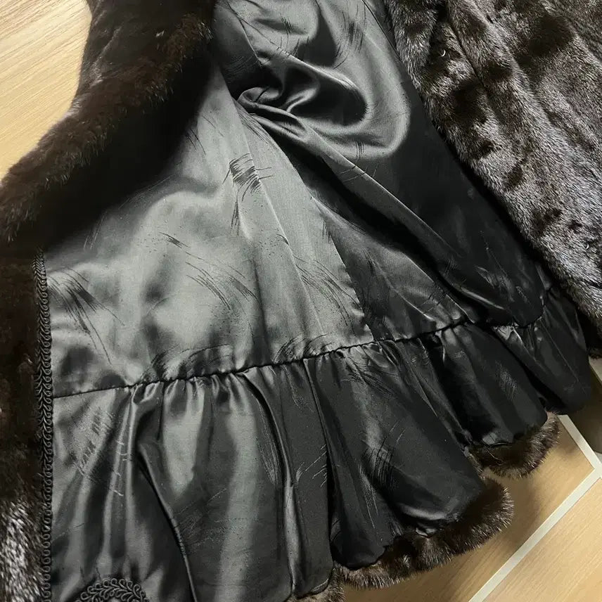 [BUNJANG] Malubel Sydney Mink Coat Black 55 / Malubel Sydney 밍크 코트 블랙 55