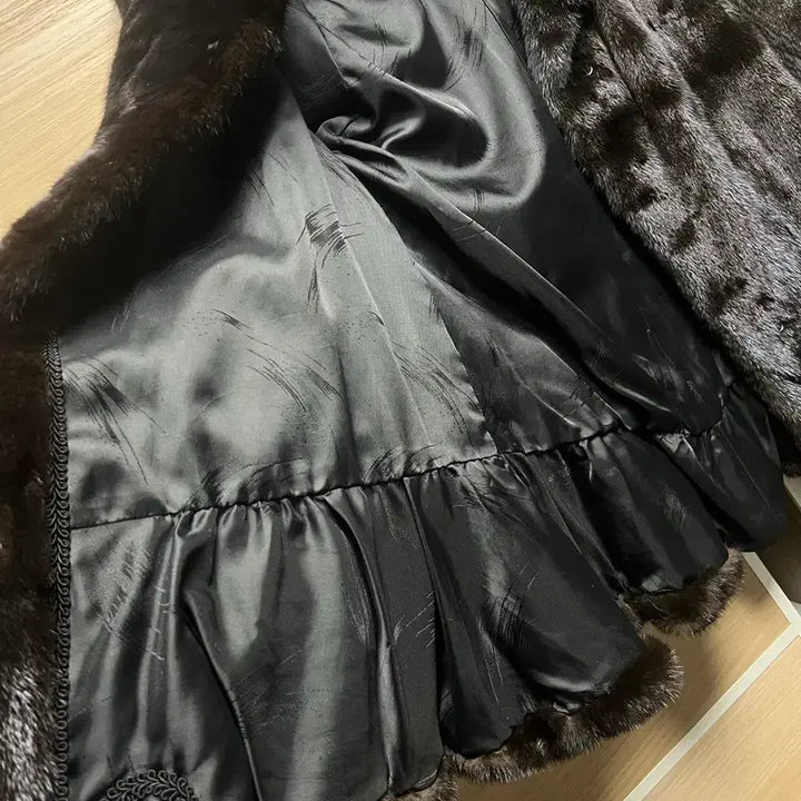 [BUNJANG] Malubel Sydney Mink Coat Black 55 / Malubel Sydney 밍크 코트 블랙 55