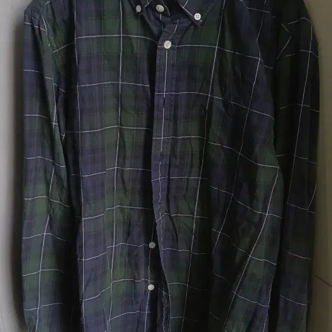 [BUNJANG] Beanpole Check Shirt 105 / 빈폴 체크 셔츠 105 사이즈  탭헤짐으로저렴 사용감