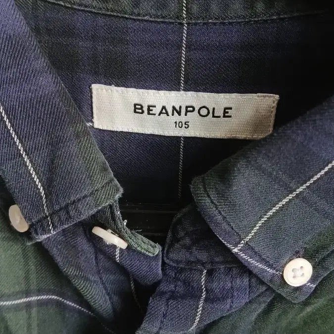 [BUNJANG] Beanpole Check Shirt 105 / 빈폴 체크 셔츠 105 사이즈  탭헤짐으로저렴 사용감