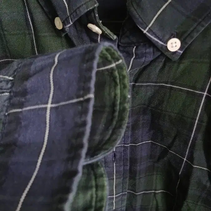 [BUNJANG] Beanpole Check Shirt 105 / 빈폴 체크 셔츠 105 사이즈  탭헤짐으로저렴 사용감