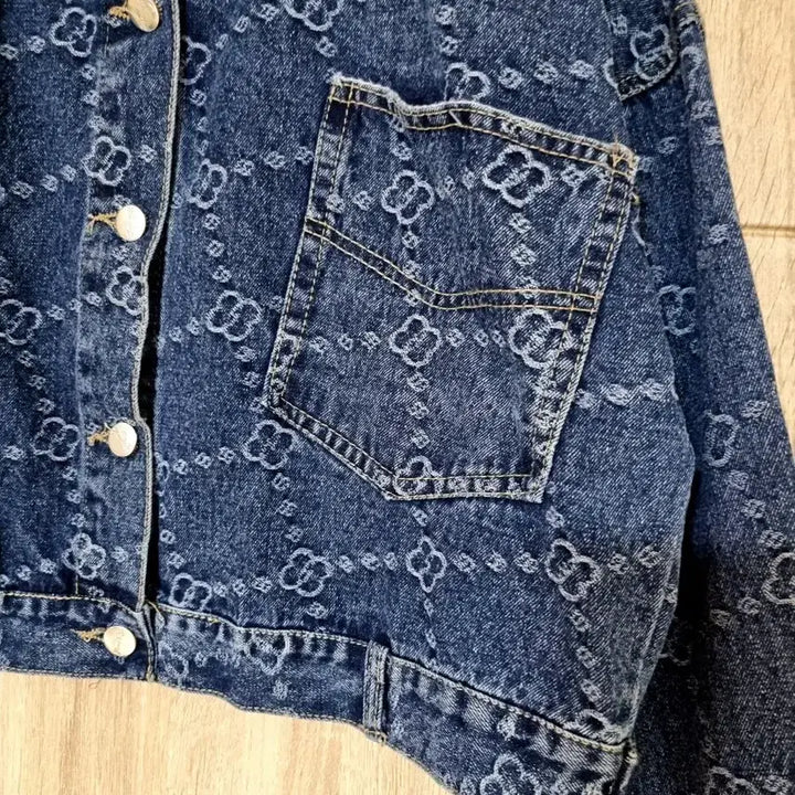 [SOLD OUT] 패턴 크롭 데님자켓