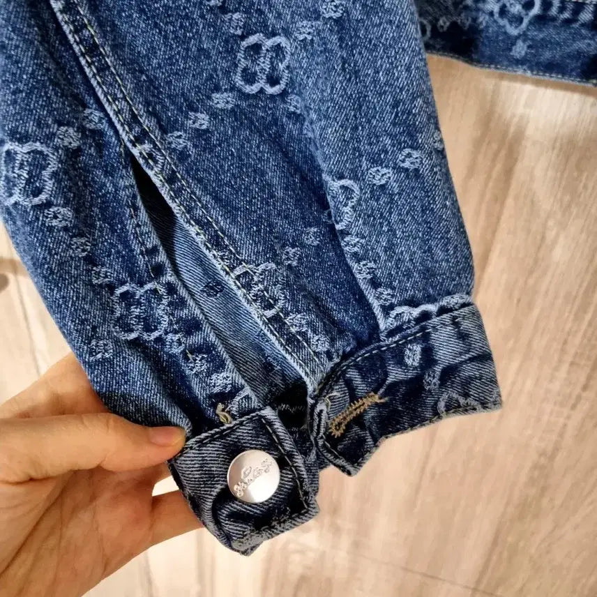 [SOLD OUT] 패턴 크롭 데님자켓