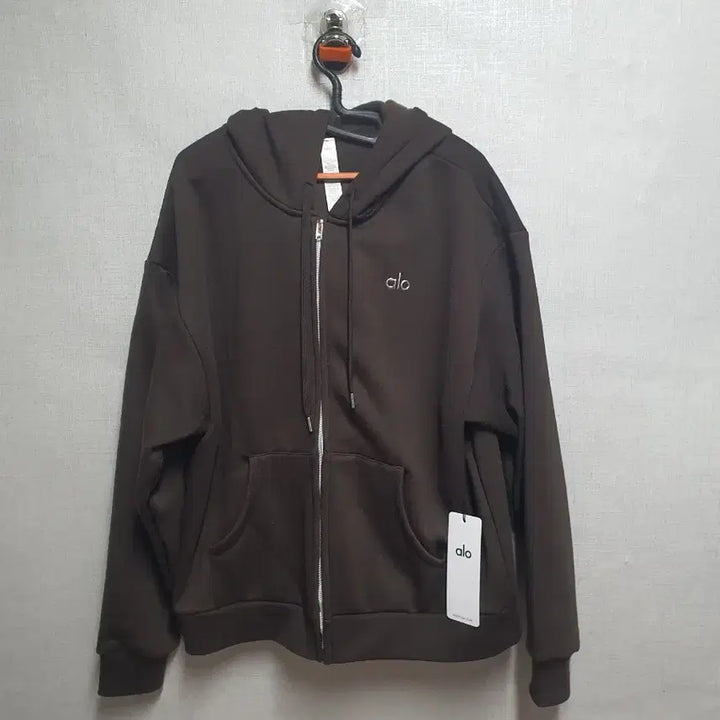 [BUNJANG] ALO Brown Hooded Zip-up L Oversized Fit / ALO 알로 브라운 후드집업L오버핏105-110