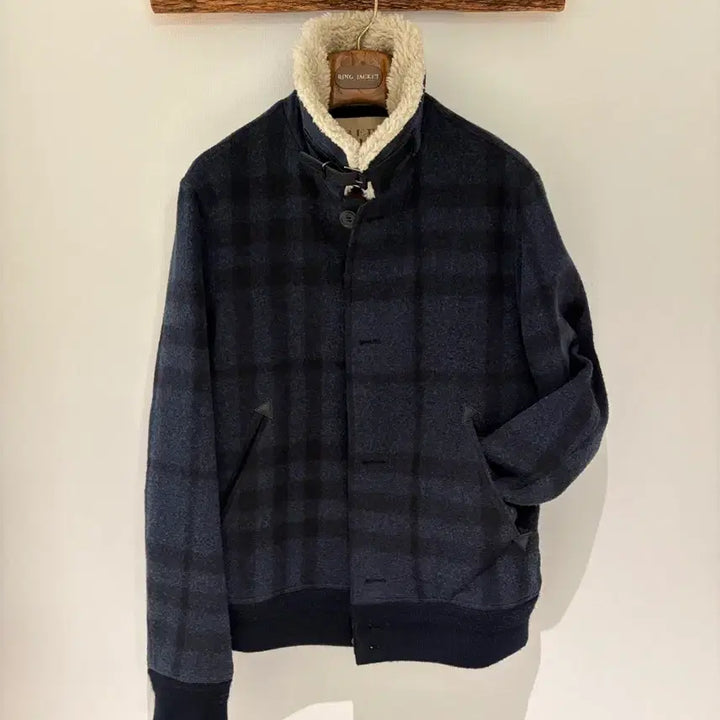 [BUNJANG] Burberry Nova Check Real Shearling Bomber Jacket / 버버리 리얼 양털 노바체크 봄버