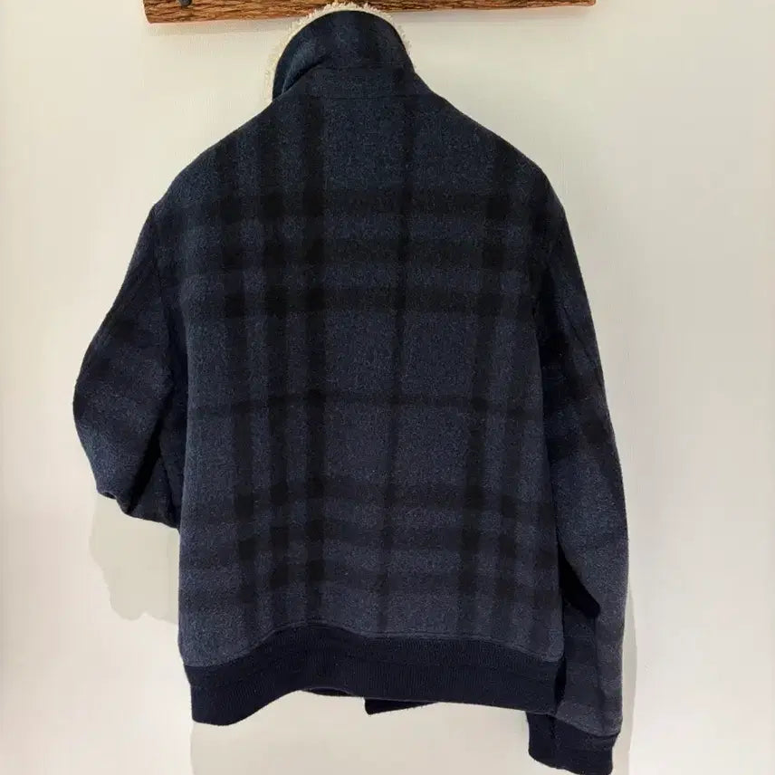 [BUNJANG] Burberry Nova Check Real Shearling Bomber Jacket / 버버리 리얼 양털 노바체크 봄버