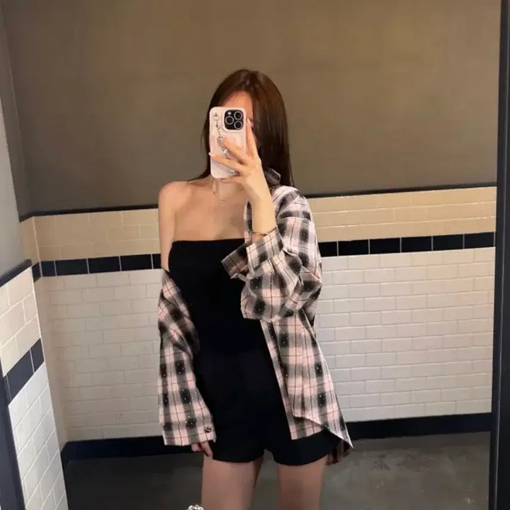 [BUNJANG] Cubic Long Shirt / 큐빅 롱 셔츠