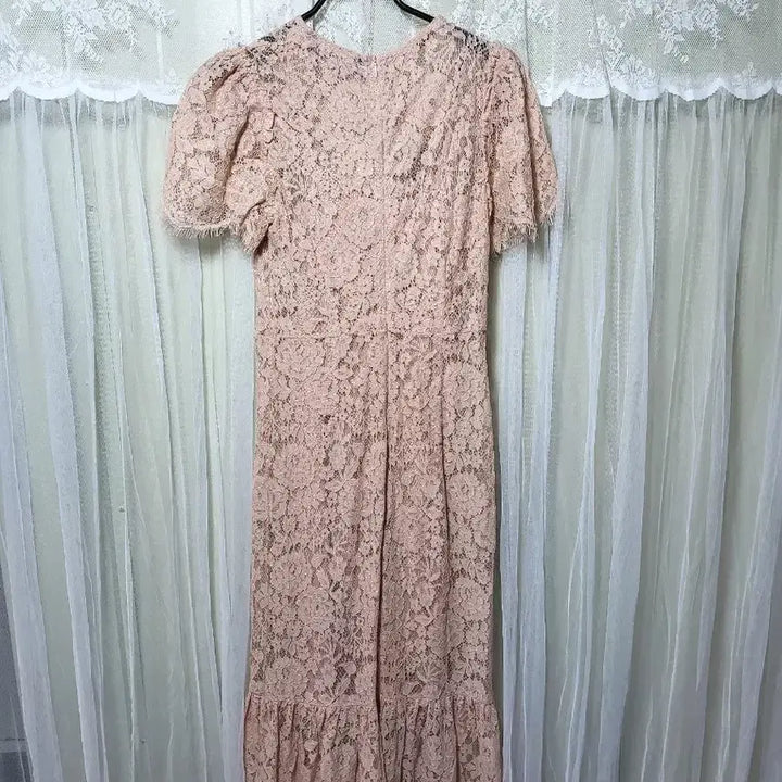 [BUNJANG] ZARA Pink Lace Short Sleeve Dress / 자라ZARA 핑크 레이스 반팔 원피스