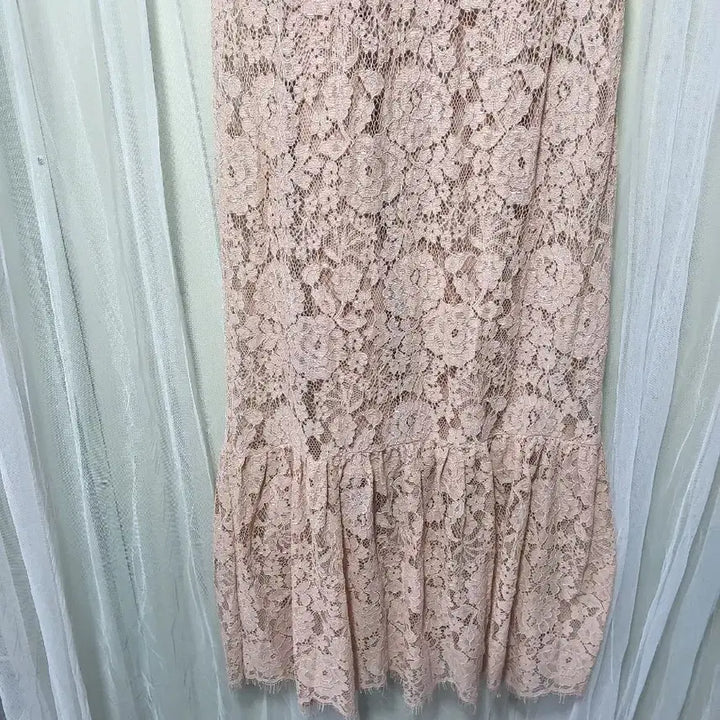 [BUNJANG] ZARA Pink Lace Short Sleeve Dress / 자라ZARA 핑크 레이스 반팔 원피스