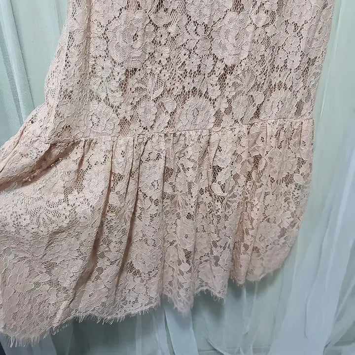 [BUNJANG] ZARA Pink Lace Short Sleeve Dress / 자라ZARA 핑크 레이스 반팔 원피스