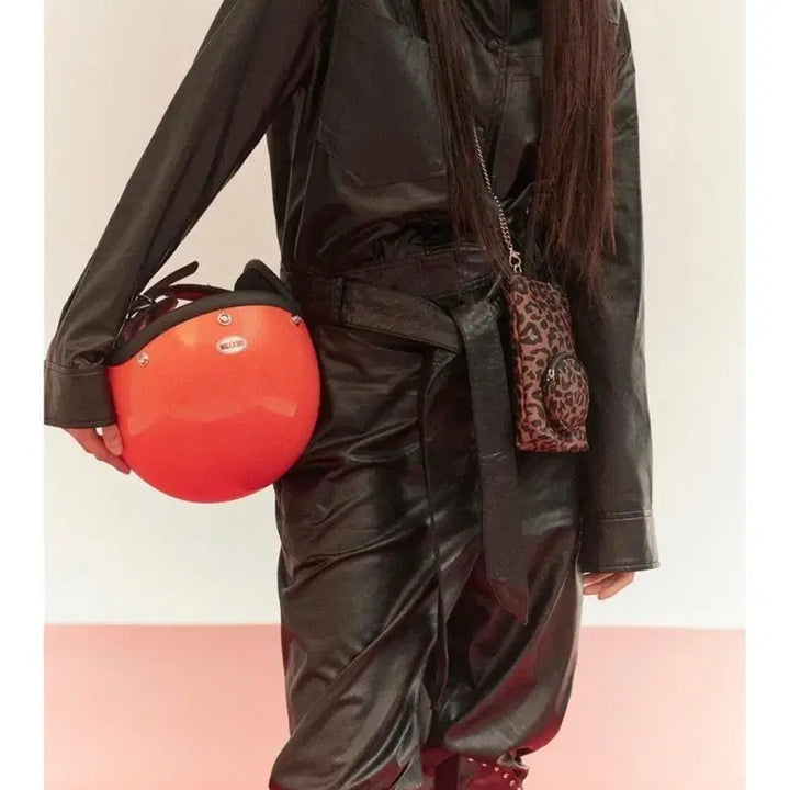 [BUNJANG] Lucky Chouette Leather Jumpsuit / 럭키슈에뜨 레더 점퍼수트