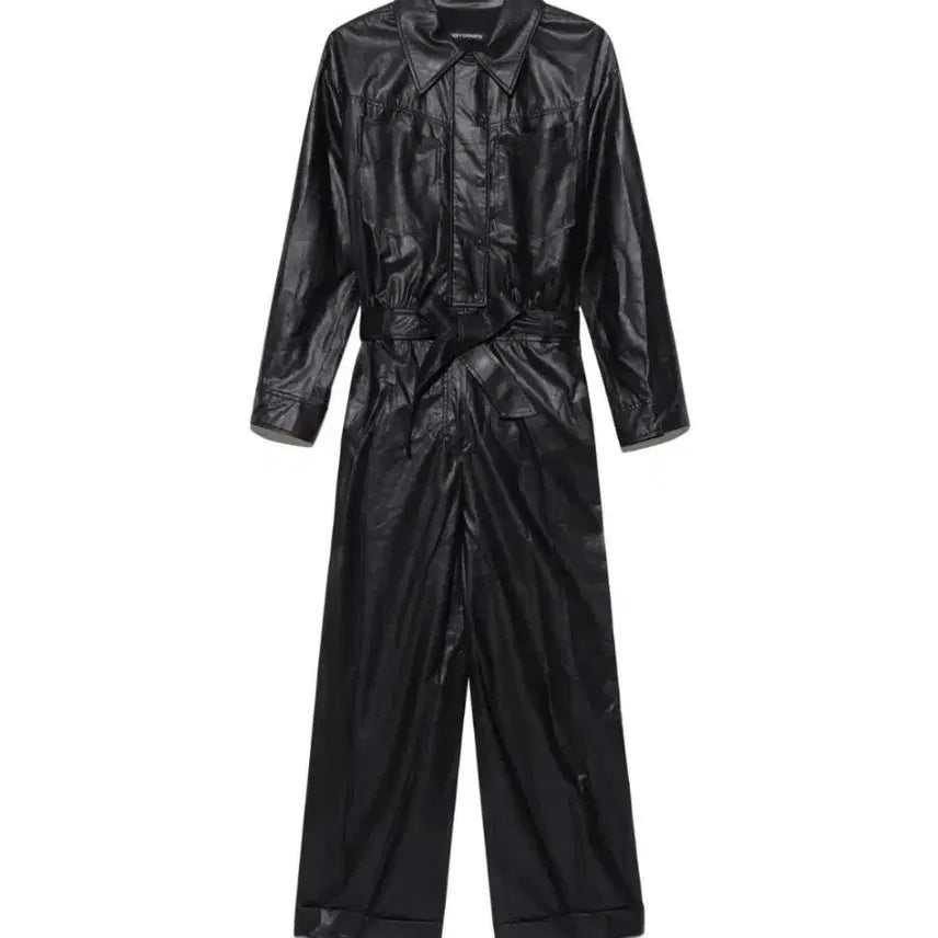 [BUNJANG] Lucky Chouette Leather Jumpsuit / 럭키슈에뜨 레더 점퍼수트