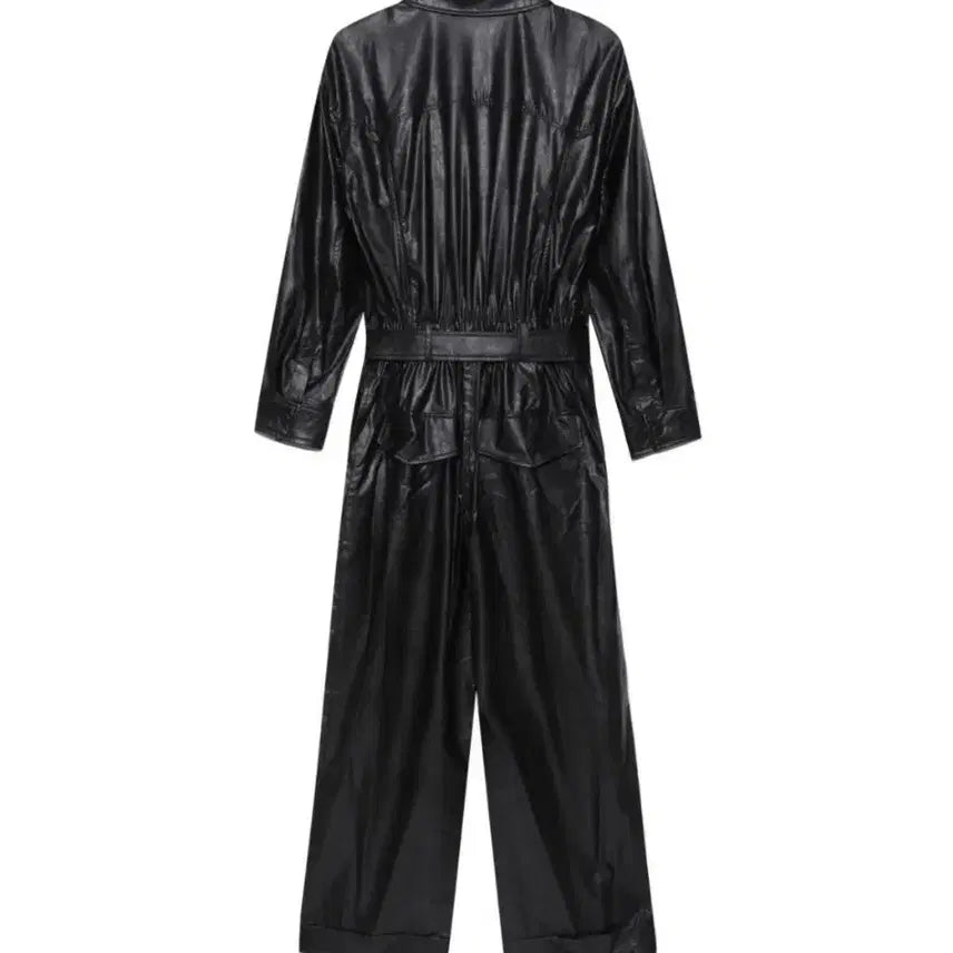 [BUNJANG] Lucky Chouette Leather Jumpsuit / 럭키슈에뜨 레더 점퍼수트