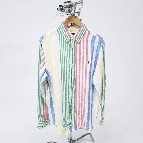 [BUNJANG] Polo Ralph Lauren Striped Linen Shirt / 폴로 랄프로렌 스트라이프 린넨 셔츠
