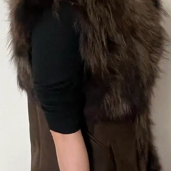 [BUNJANG] Kelly Mustang Natural Fox Fur Vest S (55) / 켈리무스탕 조끼 천연 폭스 퍼 S 55