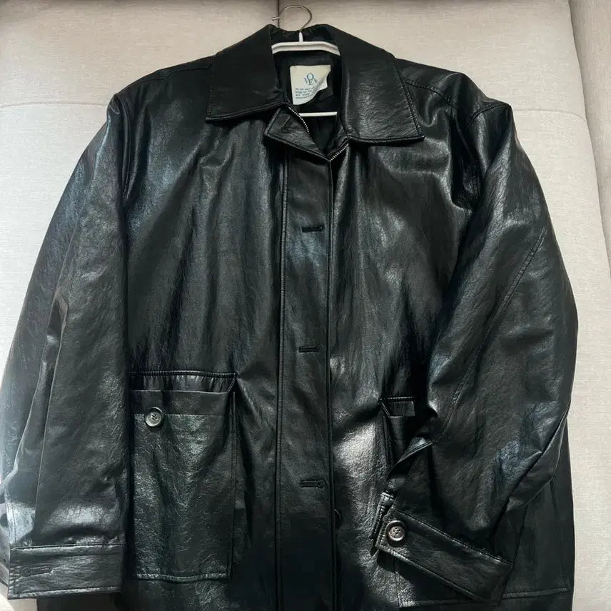 [BUNJANG] Black Leather Jacket / 레더자켓
