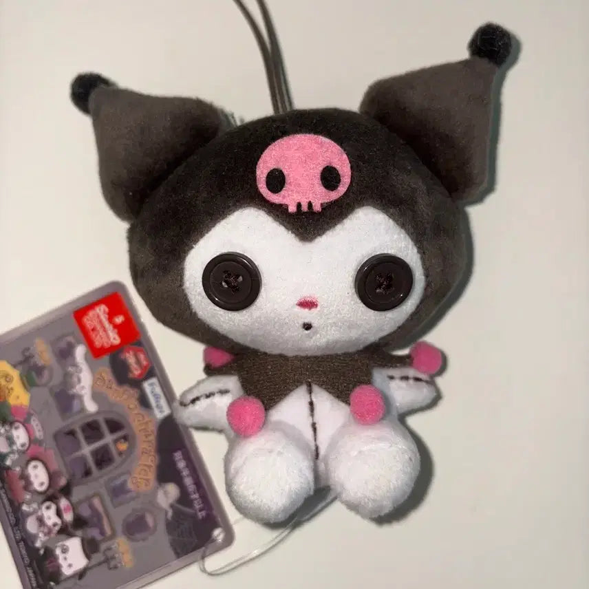 [BUNJANG] Sanrio Kuromi Spooky Night Button Eye Plush / 스푸키 나이트 단추눈 쿠로미 인형
