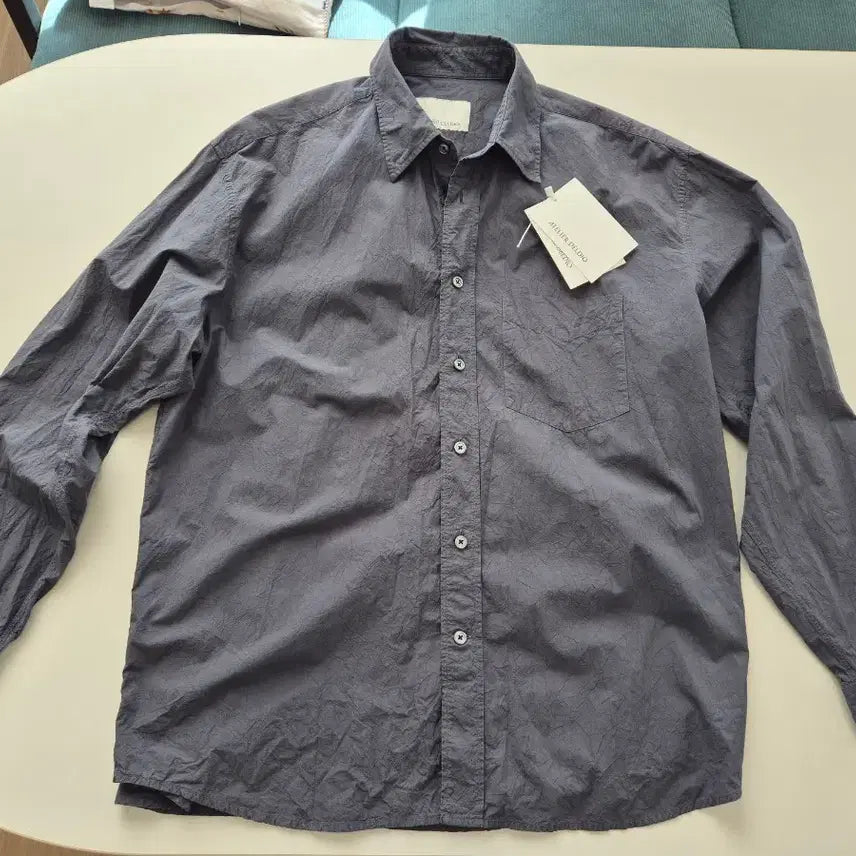 [BUNJANG] Deldio Comfort Shirt Graphite / 아틀리에 델디오 캐치 워셔 컴포트 셔츠