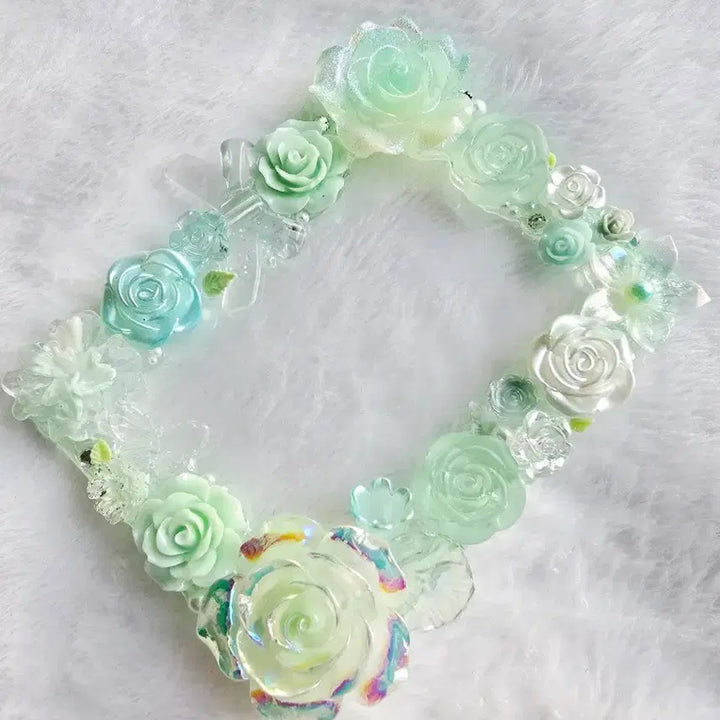 [BUNJANG] Custom Mint Decoden Photocard Holder / 고급ㅡ민트 데코덴탑꾸 포카홀더