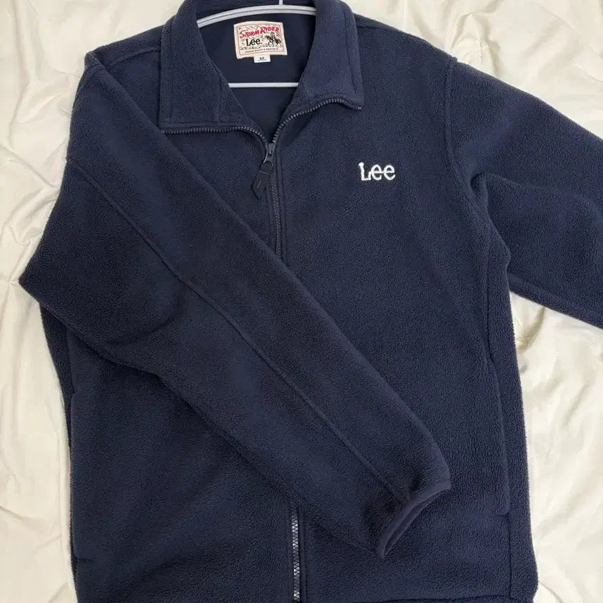 [BUNJANG] Lee Fleece Zip-up Navy Jacket / 리 플리스 집업 네이비
