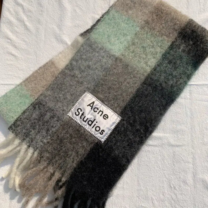 [BUNJANG] Acne Studios Valley Multi Check Scarf / [19FW] 아크네스튜디오 밸리 멀티체크 머플러 (그린,그레이,블랙)