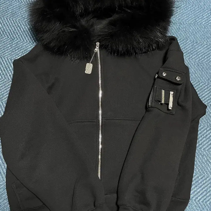 [BUNJANG] POG Service N2B Real Raccoon Fur Hooded Zip-up / [2] POG.service 포그서비스 n2b 후디